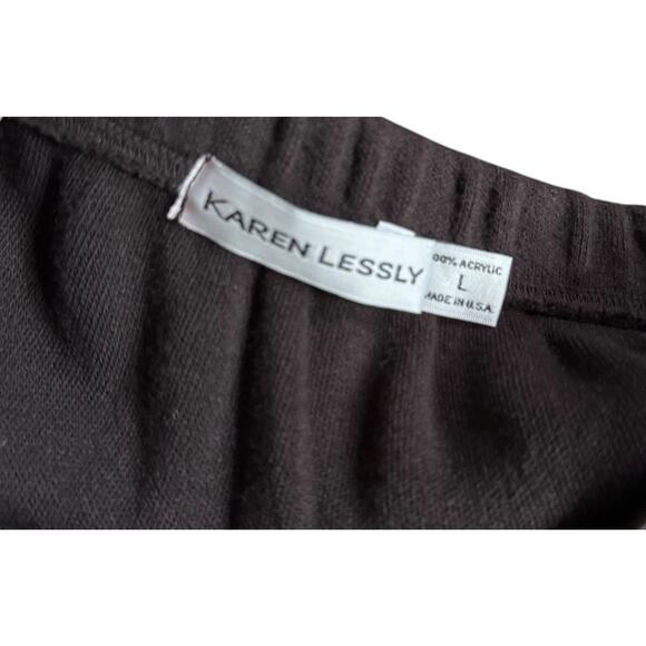 VTG Karen Lessly Maxi Women Skirt Brown 100% Acrylic Pull On Pencil Large Retro - Picture 4 of 4